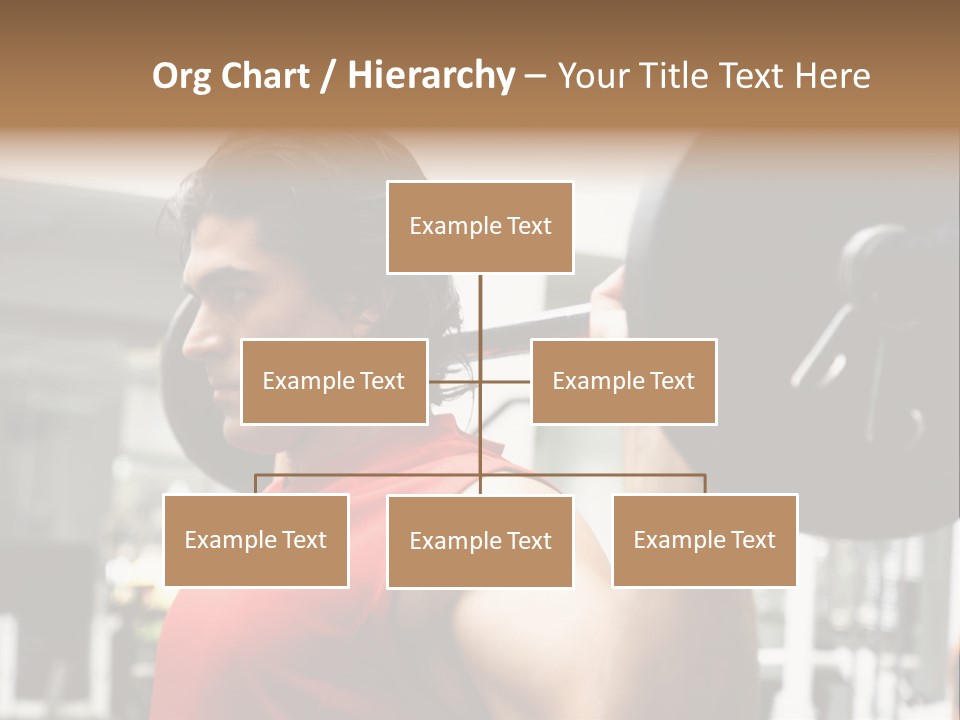 Man Lifting Weights At The Gym Looking Serious PowerPoint Template