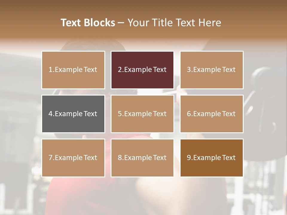 Man Lifting Weights At The Gym Looking Serious PowerPoint Template