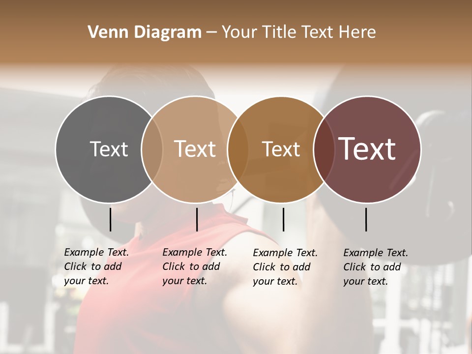 Man Lifting Weights At The Gym Looking Serious PowerPoint Template