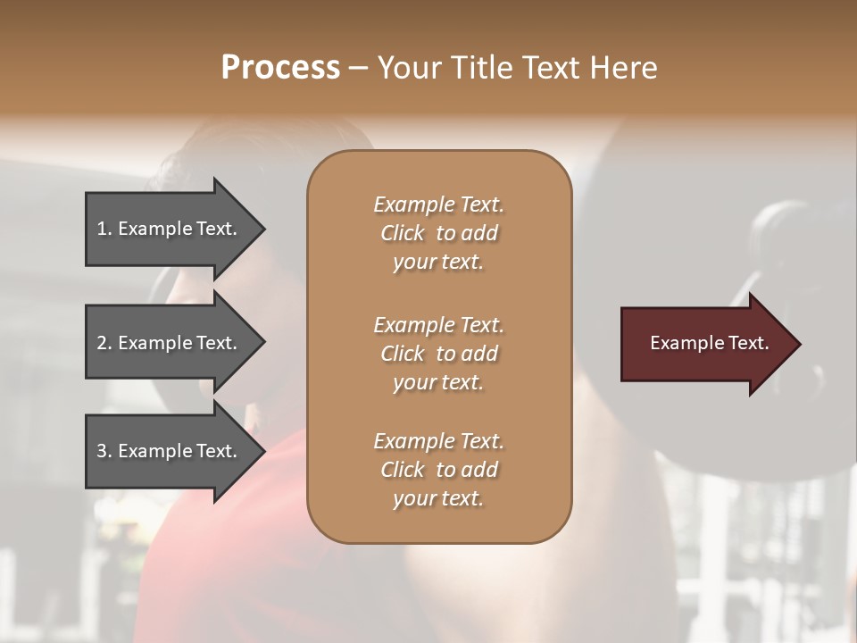 Man Lifting Weights At The Gym Looking Serious PowerPoint Template