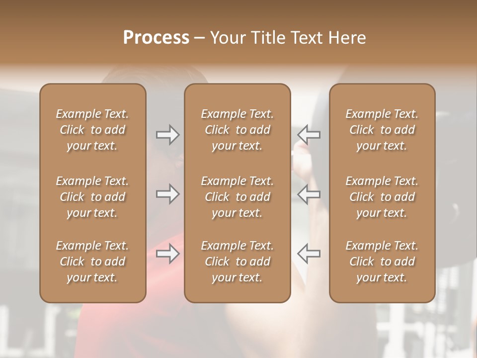 Man Lifting Weights At The Gym Looking Serious PowerPoint Template