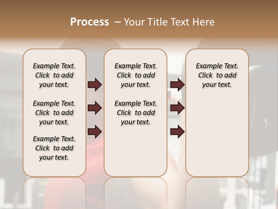 Man Lifting Weights At The Gym Looking Serious PowerPoint Template