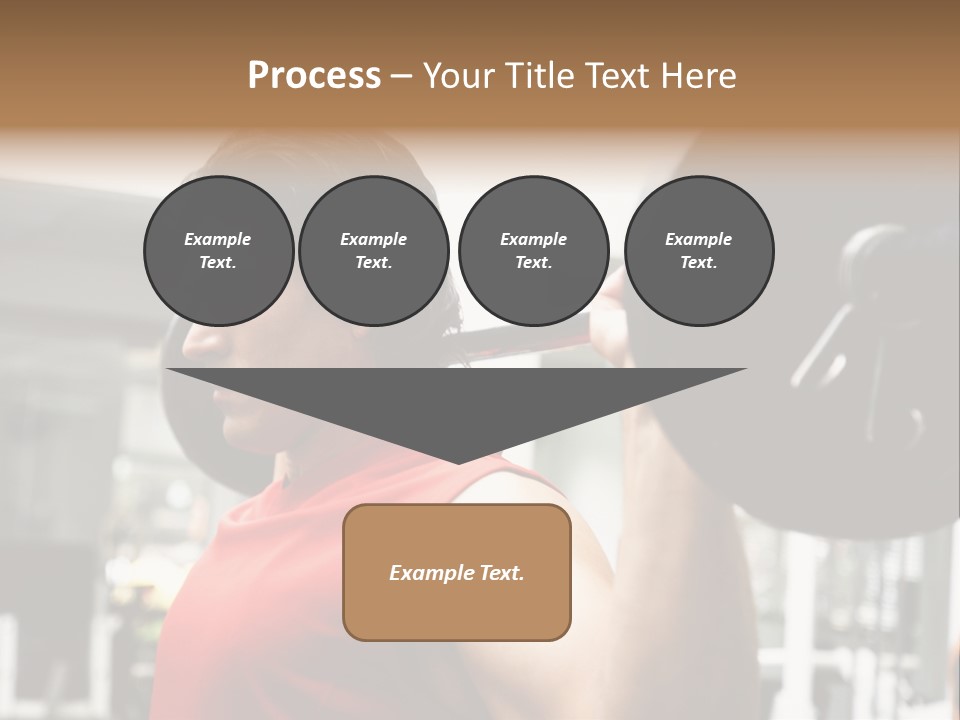Man Lifting Weights At The Gym Looking Serious PowerPoint Template