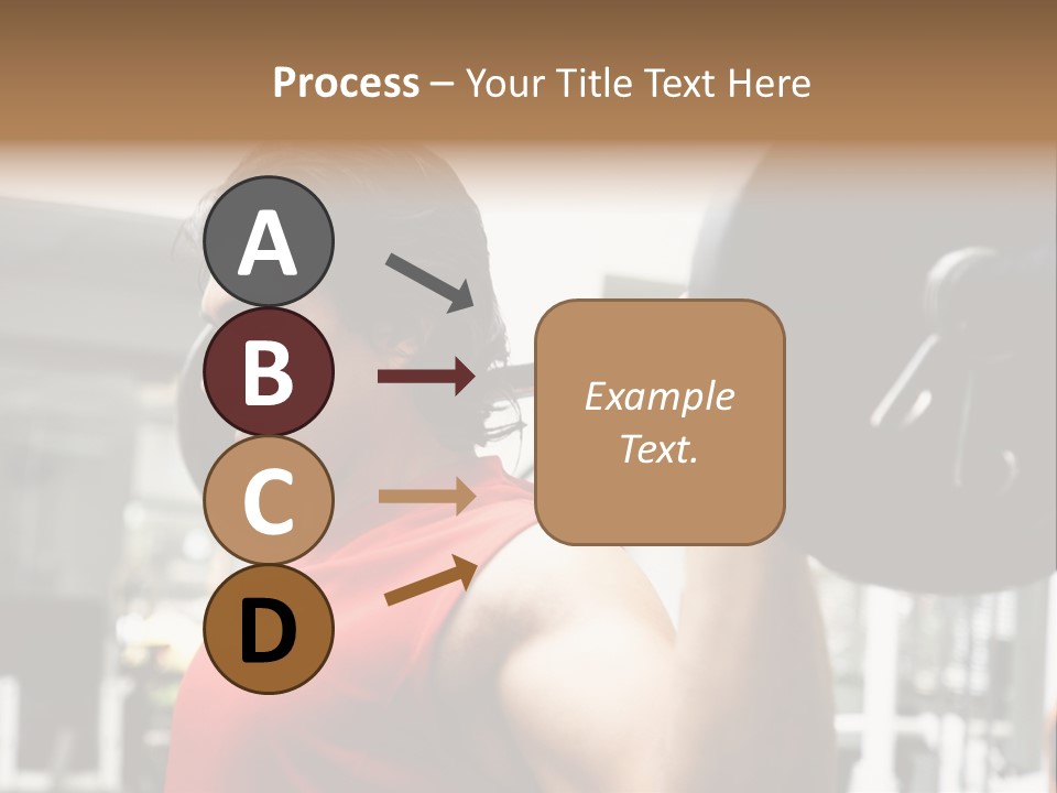 Man Lifting Weights At The Gym Looking Serious PowerPoint Template