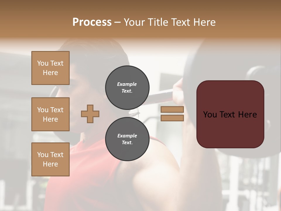Man Lifting Weights At The Gym Looking Serious PowerPoint Template