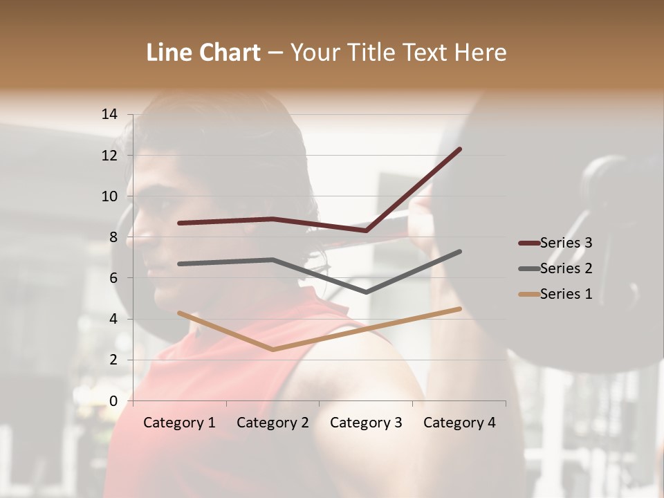 Man Lifting Weights At The Gym Looking Serious PowerPoint Template