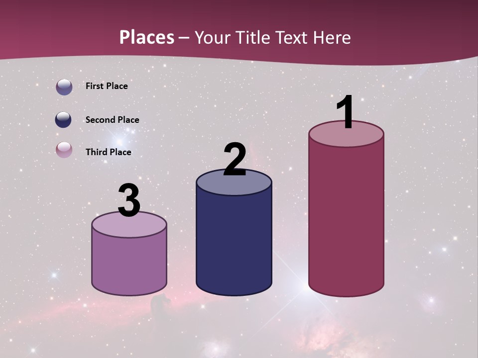 A Space Scene With Stars And A Bright Pink Background PowerPoint Template