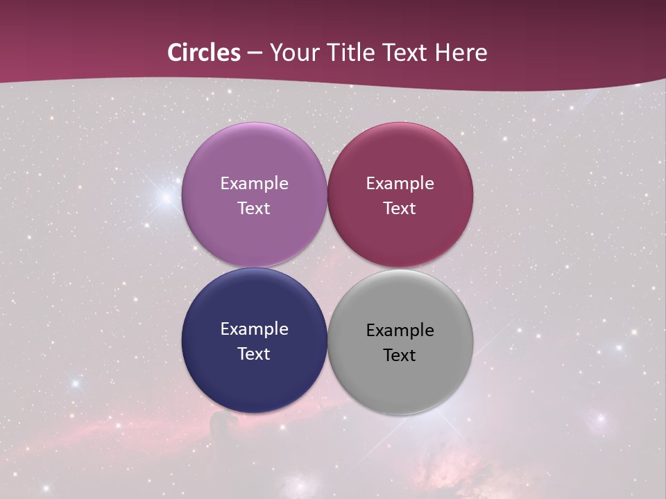 A Space Scene With Stars And A Bright Pink Background PowerPoint Template