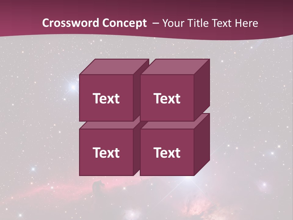A Space Scene With Stars And A Bright Pink Background PowerPoint Template