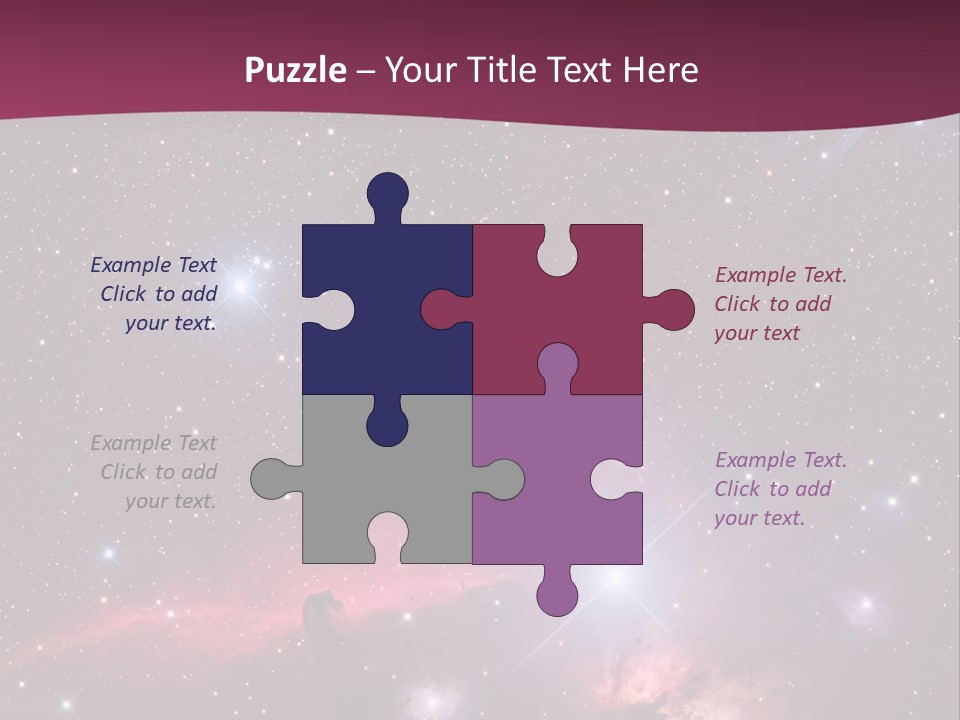 A Space Scene With Stars And A Bright Pink Background PowerPoint Template