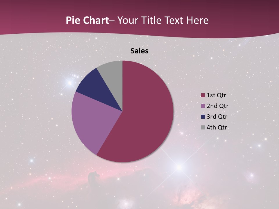 A Space Scene With Stars And A Bright Pink Background PowerPoint Template
