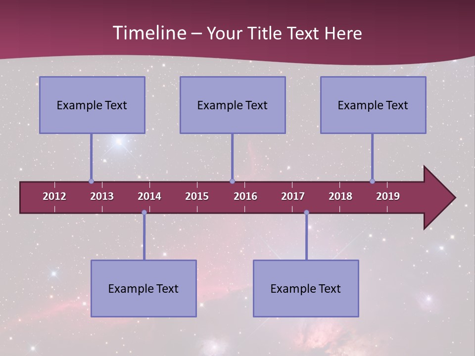 A Space Scene With Stars And A Bright Pink Background PowerPoint Template