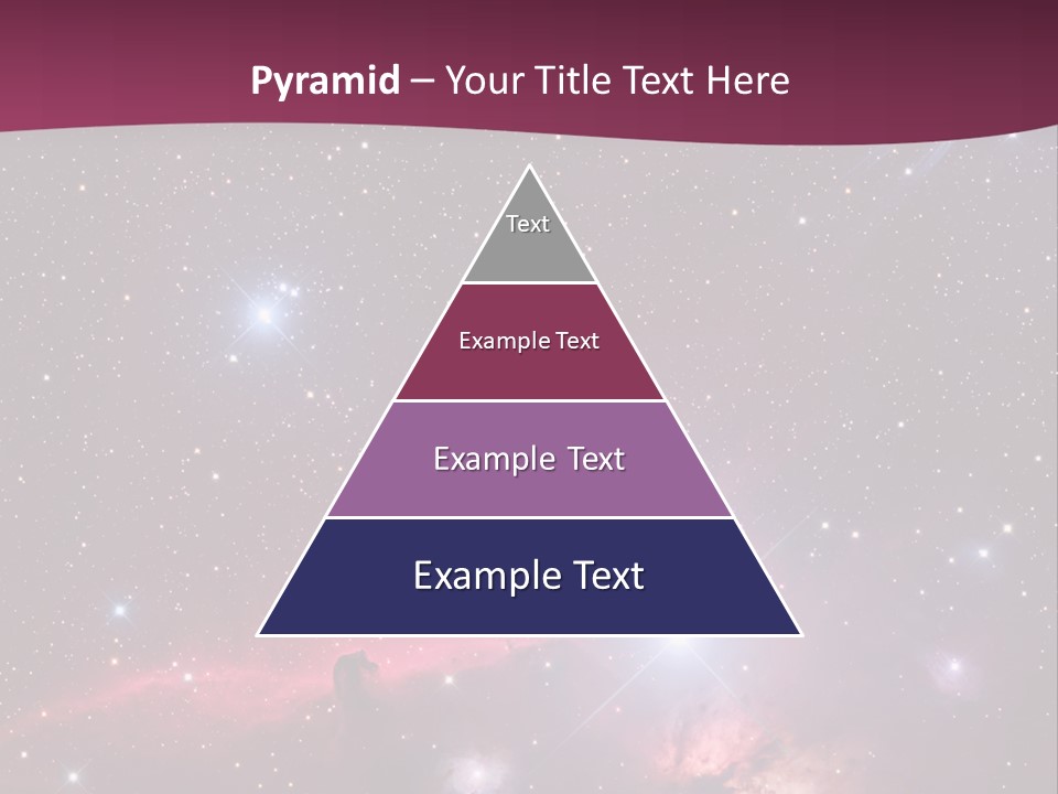 A Space Scene With Stars And A Bright Pink Background PowerPoint Template