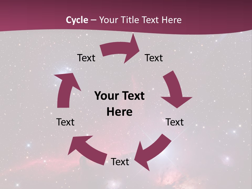 A Space Scene With Stars And A Bright Pink Background PowerPoint Template