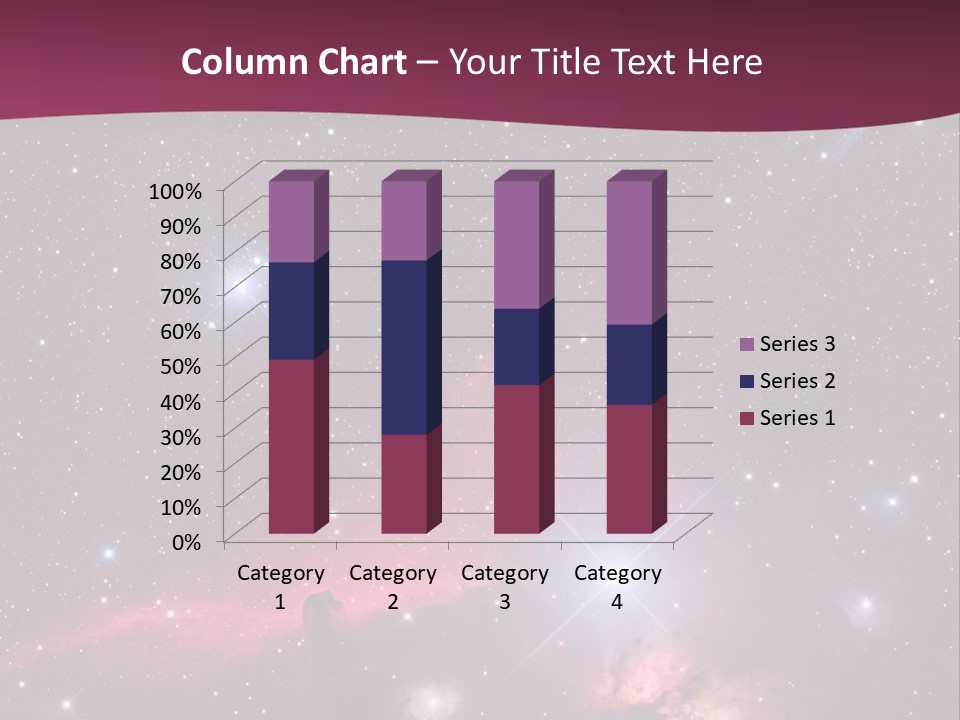 A Space Scene With Stars And A Bright Pink Background PowerPoint Template