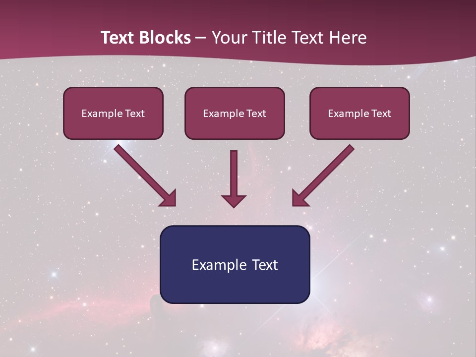 A Space Scene With Stars And A Bright Pink Background PowerPoint Template