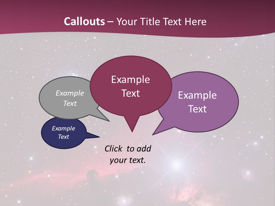 A Space Scene With Stars And A Bright Pink Background PowerPoint Template