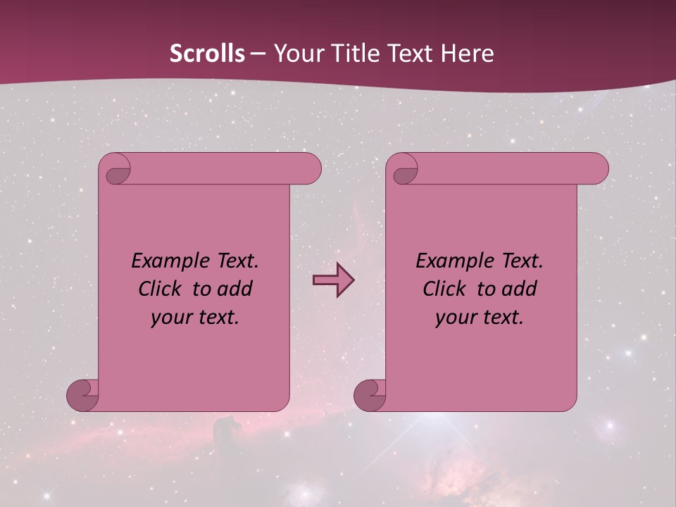 A Space Scene With Stars And A Bright Pink Background PowerPoint Template