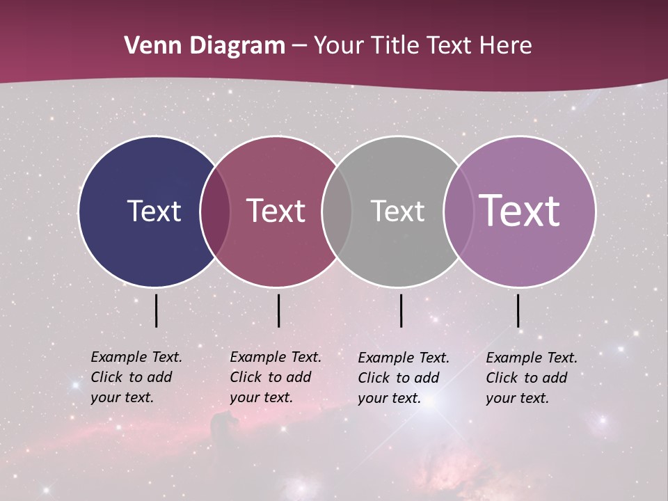 A Space Scene With Stars And A Bright Pink Background PowerPoint Template