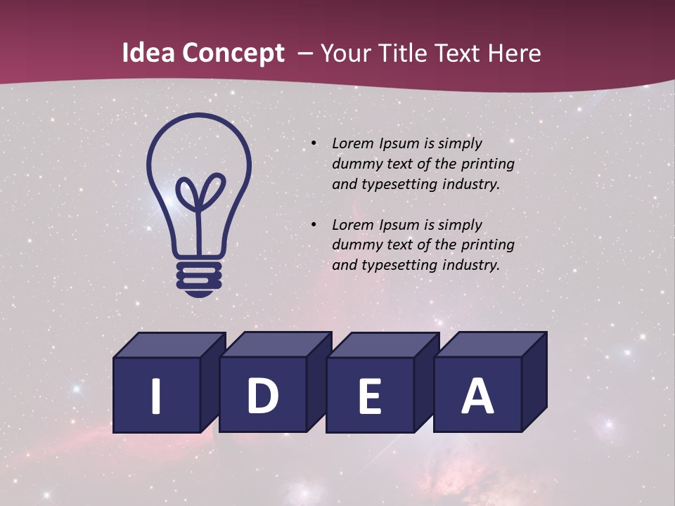 A Space Scene With Stars And A Bright Pink Background PowerPoint Template