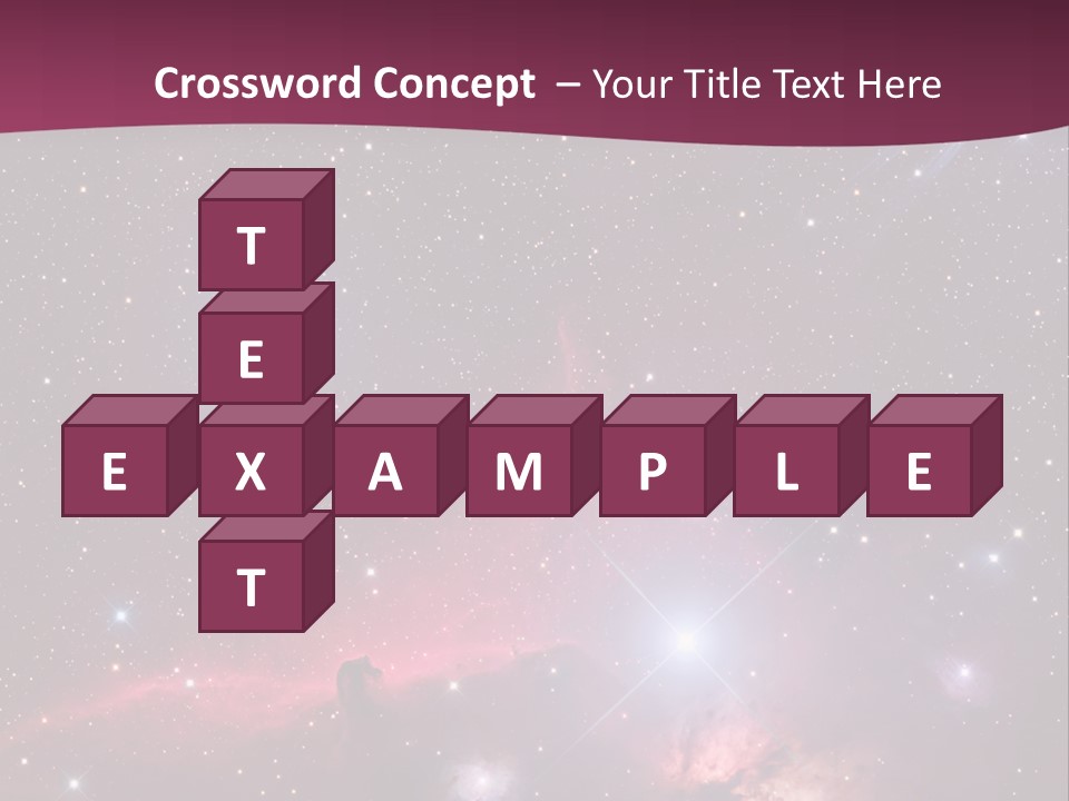 A Space Scene With Stars And A Bright Pink Background PowerPoint Template