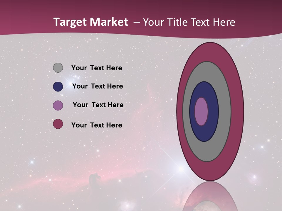 A Space Scene With Stars And A Bright Pink Background PowerPoint Template