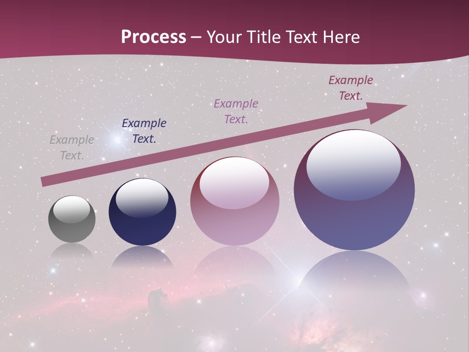 A Space Scene With Stars And A Bright Pink Background PowerPoint Template