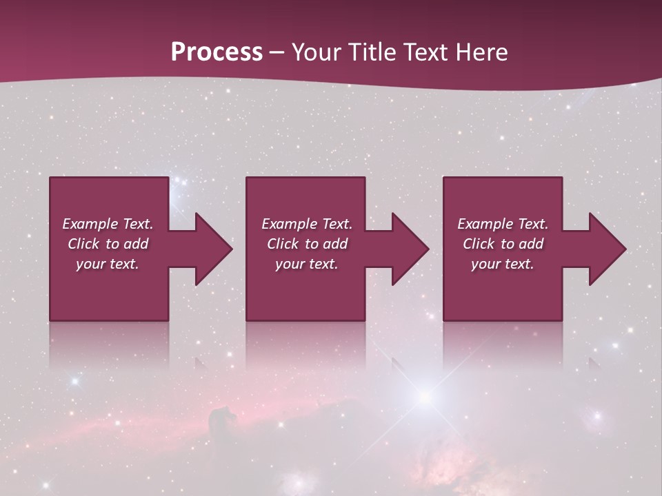 A Space Scene With Stars And A Bright Pink Background PowerPoint Template