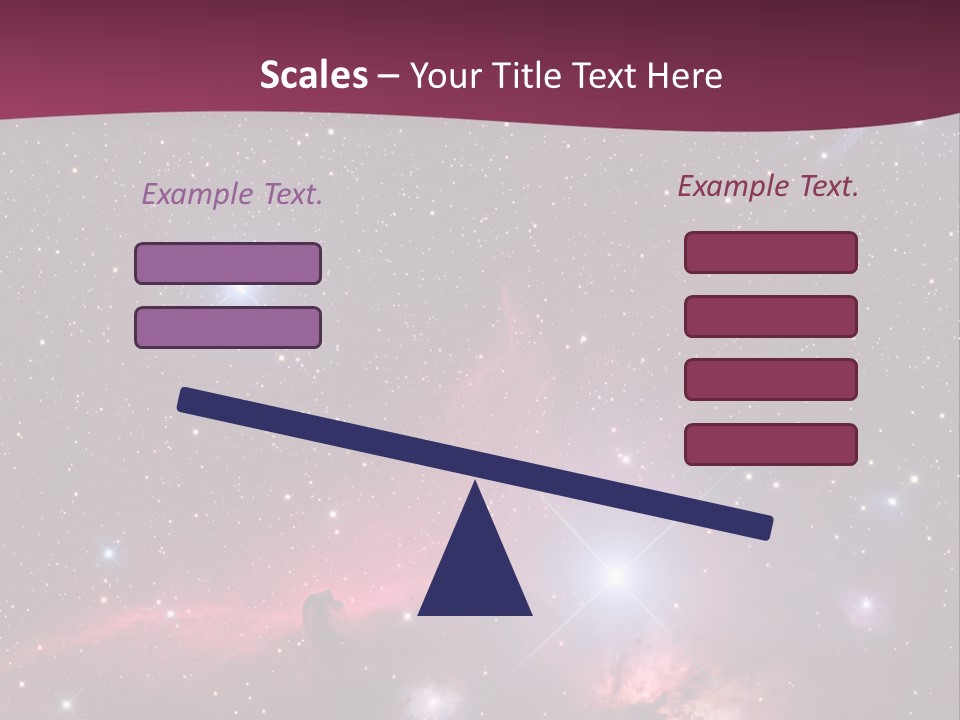 A Space Scene With Stars And A Bright Pink Background PowerPoint Template
