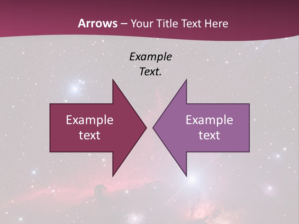 A Space Scene With Stars And A Bright Pink Background PowerPoint Template