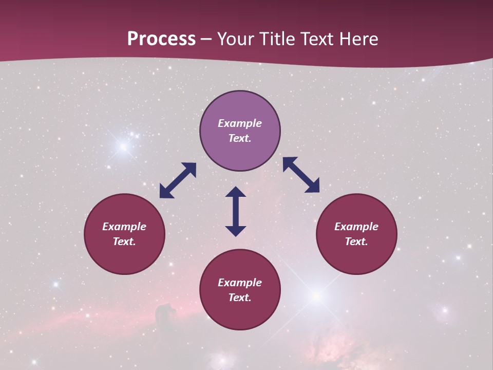 A Space Scene With Stars And A Bright Pink Background PowerPoint Template