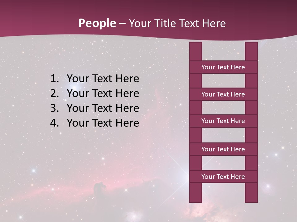 A Space Scene With Stars And A Bright Pink Background PowerPoint Template