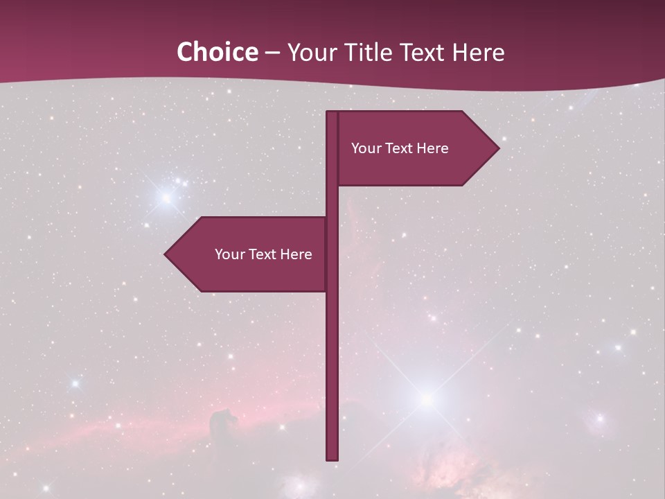 A Space Scene With Stars And A Bright Pink Background PowerPoint Template