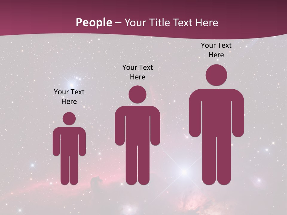 A Space Scene With Stars And A Bright Pink Background PowerPoint Template