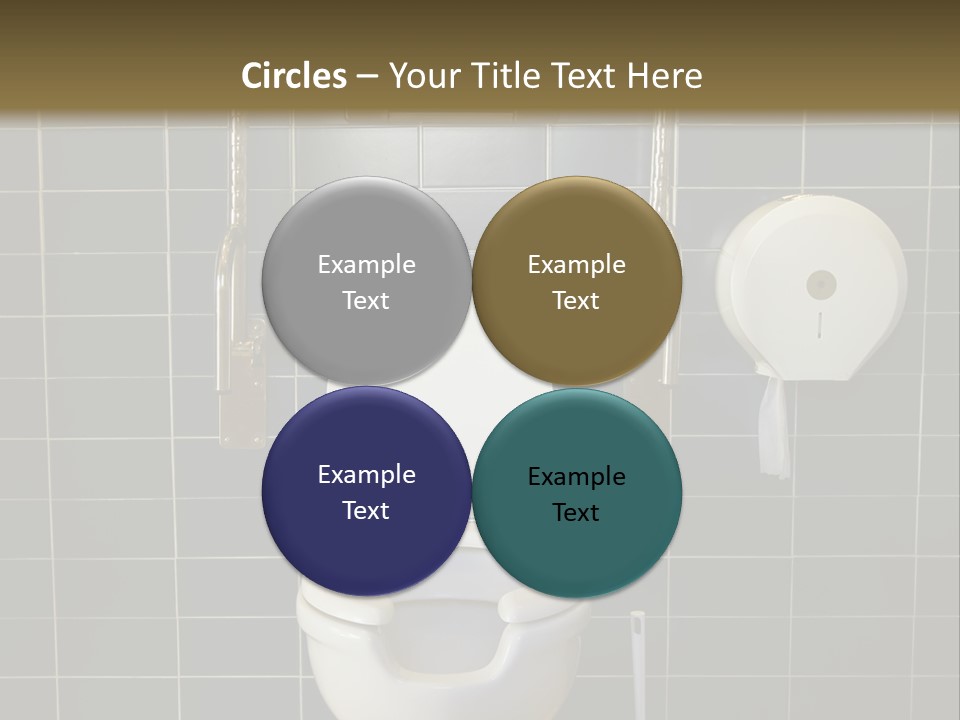 Public Toilet With Handicap Supports PowerPoint Template