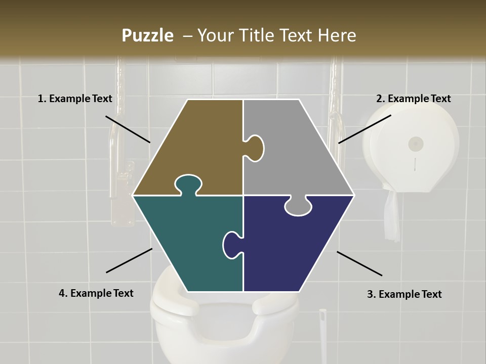 Public Toilet With Handicap Supports PowerPoint Template