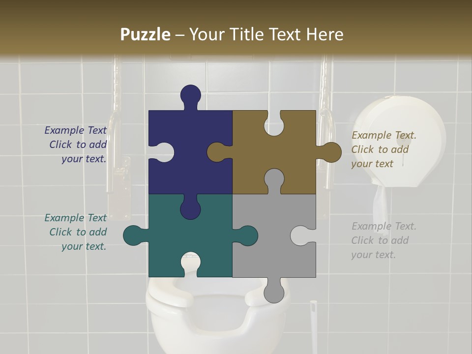 Public Toilet With Handicap Supports PowerPoint Template