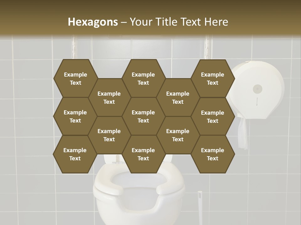 Public Toilet With Handicap Supports PowerPoint Template