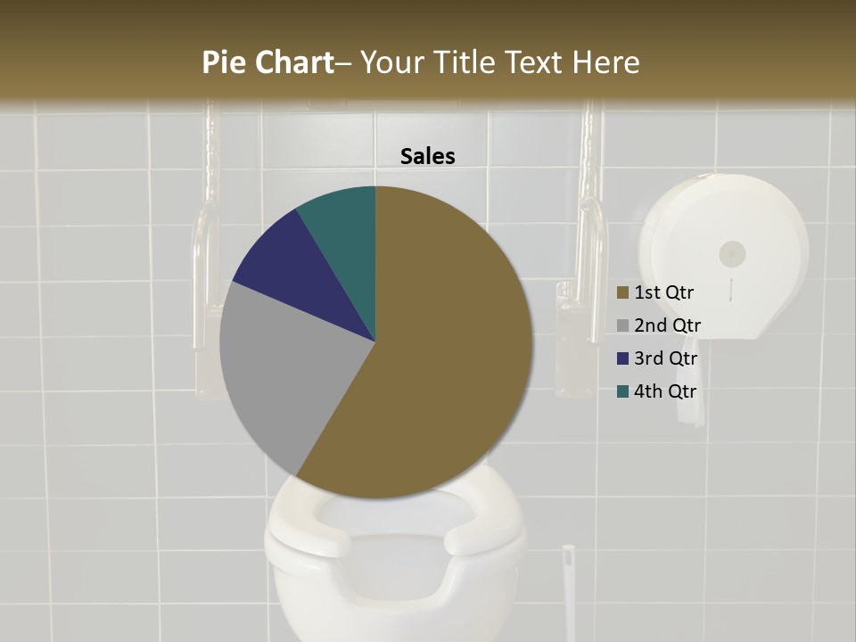 Public Toilet With Handicap Supports PowerPoint Template