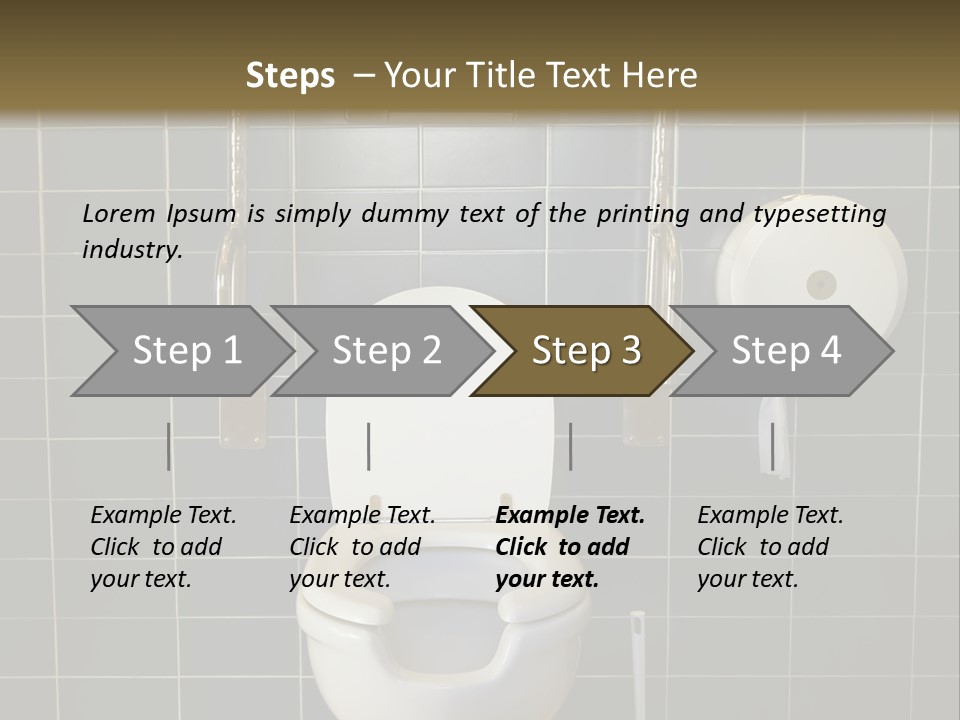 Public Toilet With Handicap Supports PowerPoint Template