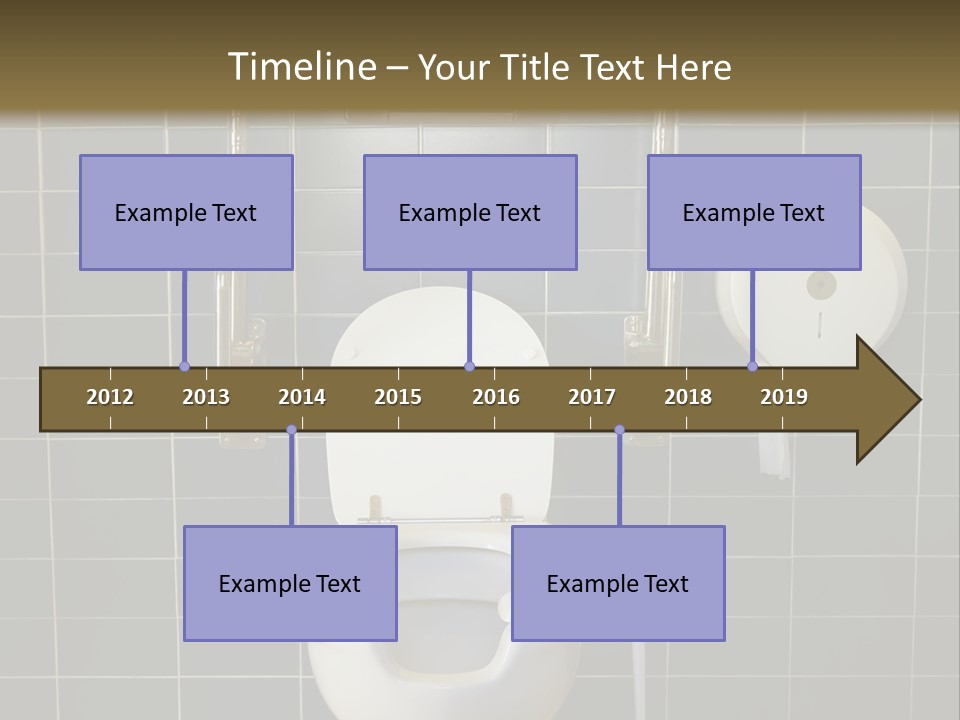 Public Toilet With Handicap Supports PowerPoint Template