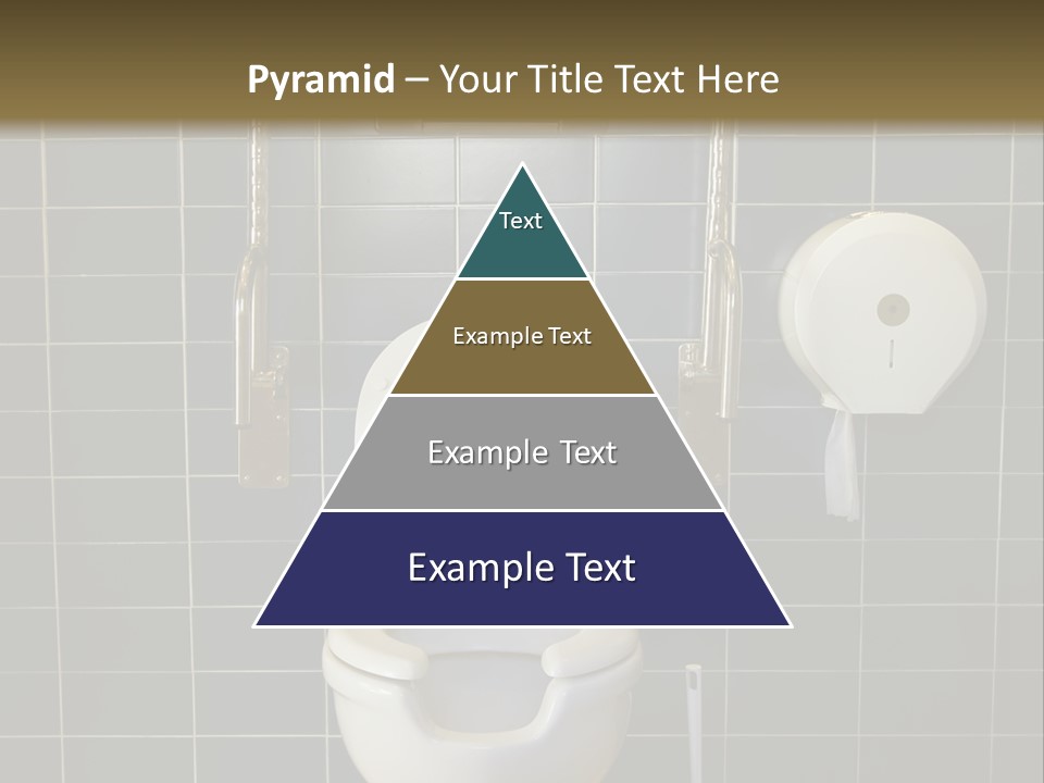 Public Toilet With Handicap Supports PowerPoint Template