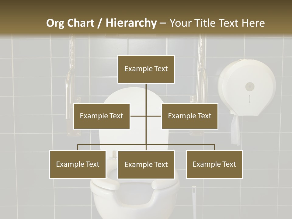 Public Toilet With Handicap Supports PowerPoint Template