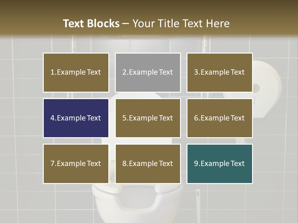 Public Toilet With Handicap Supports PowerPoint Template