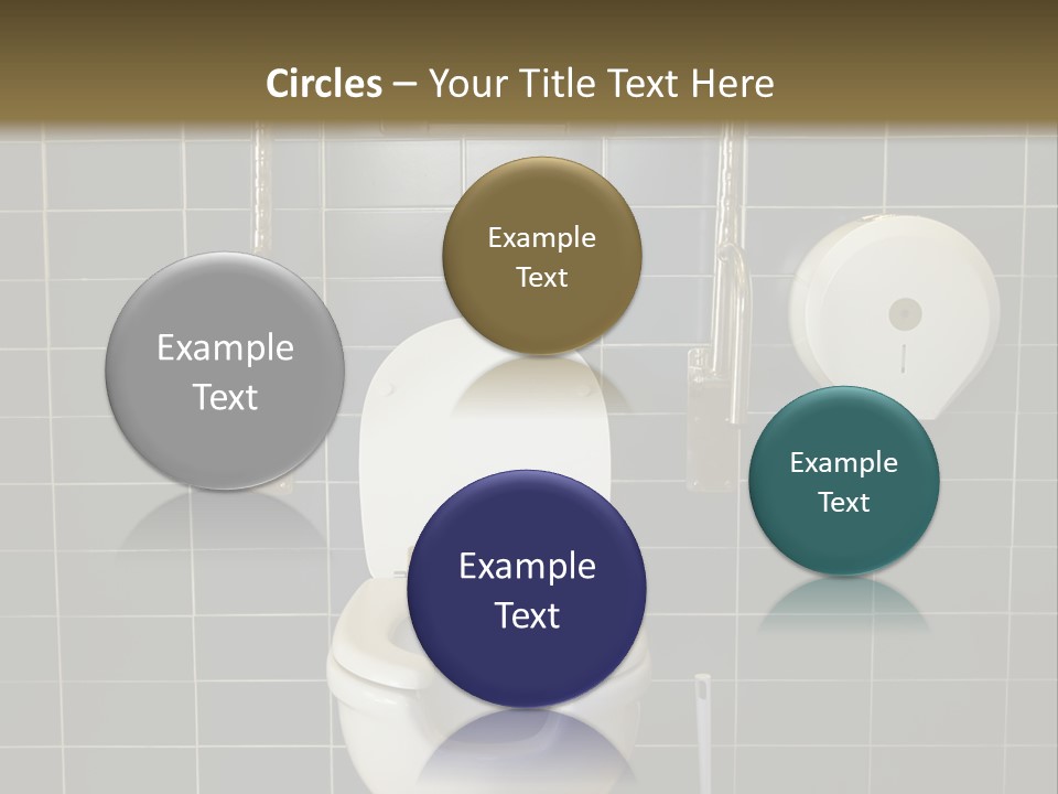 Public Toilet With Handicap Supports PowerPoint Template