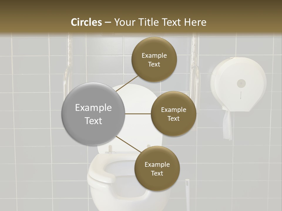 Public Toilet With Handicap Supports PowerPoint Template
