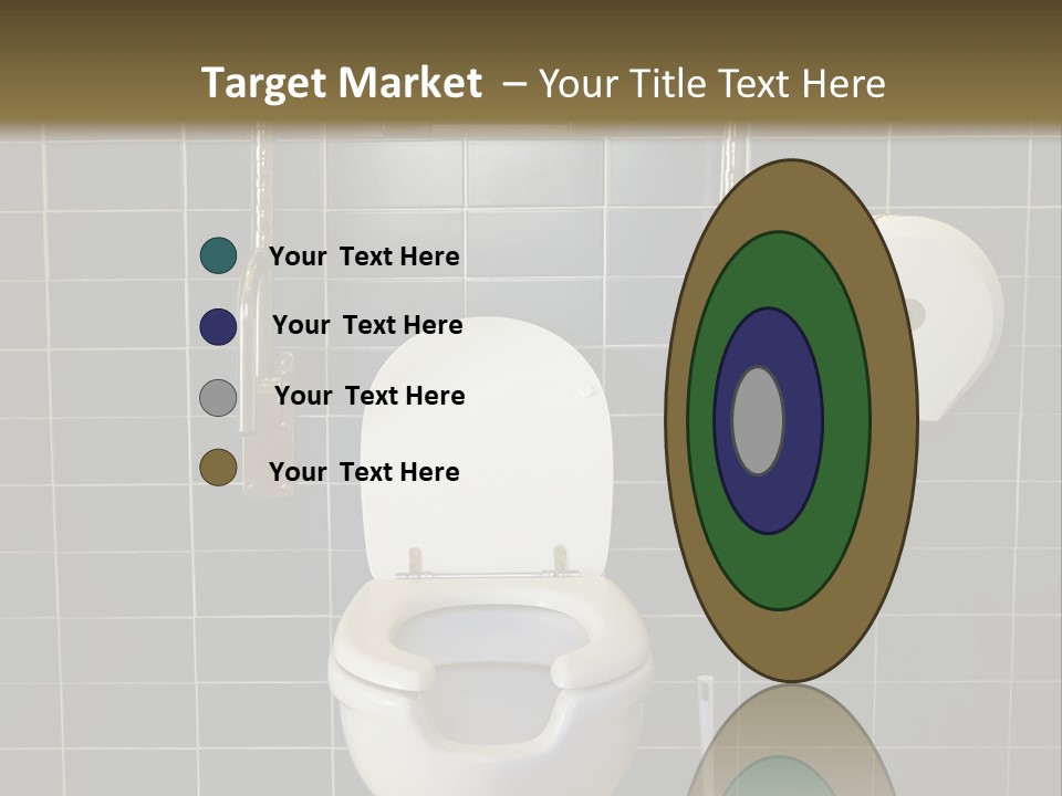 Public Toilet With Handicap Supports PowerPoint Template