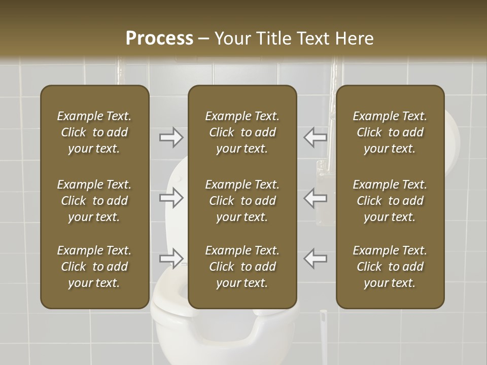 Public Toilet With Handicap Supports PowerPoint Template