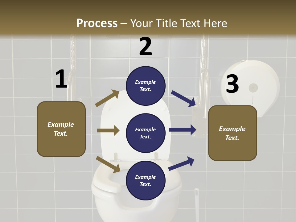 Public Toilet With Handicap Supports PowerPoint Template