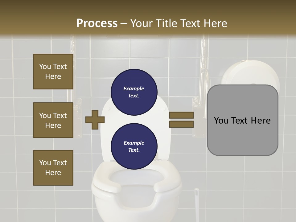 Public Toilet With Handicap Supports PowerPoint Template